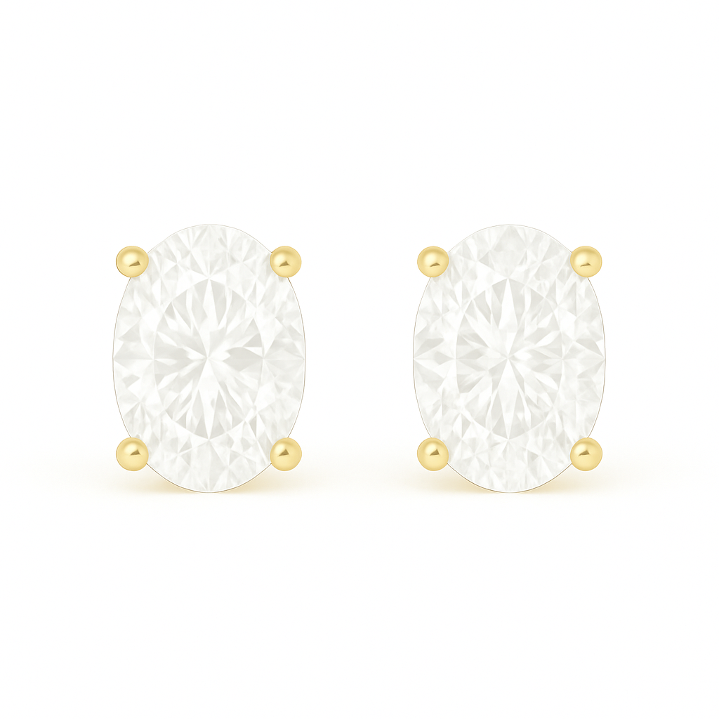 Oval cut earring