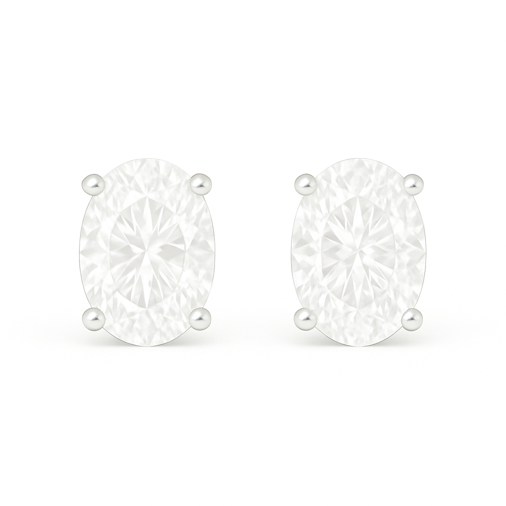 Oval cut earring