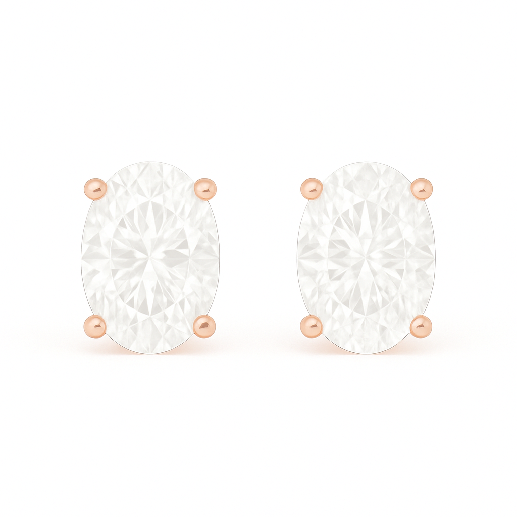 Oval cut earring
