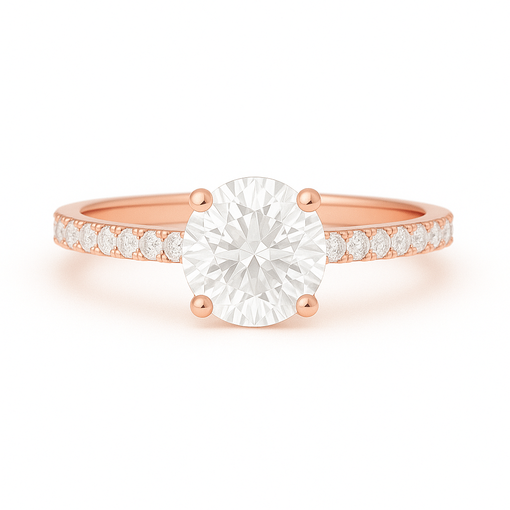 Round cut diamond edge