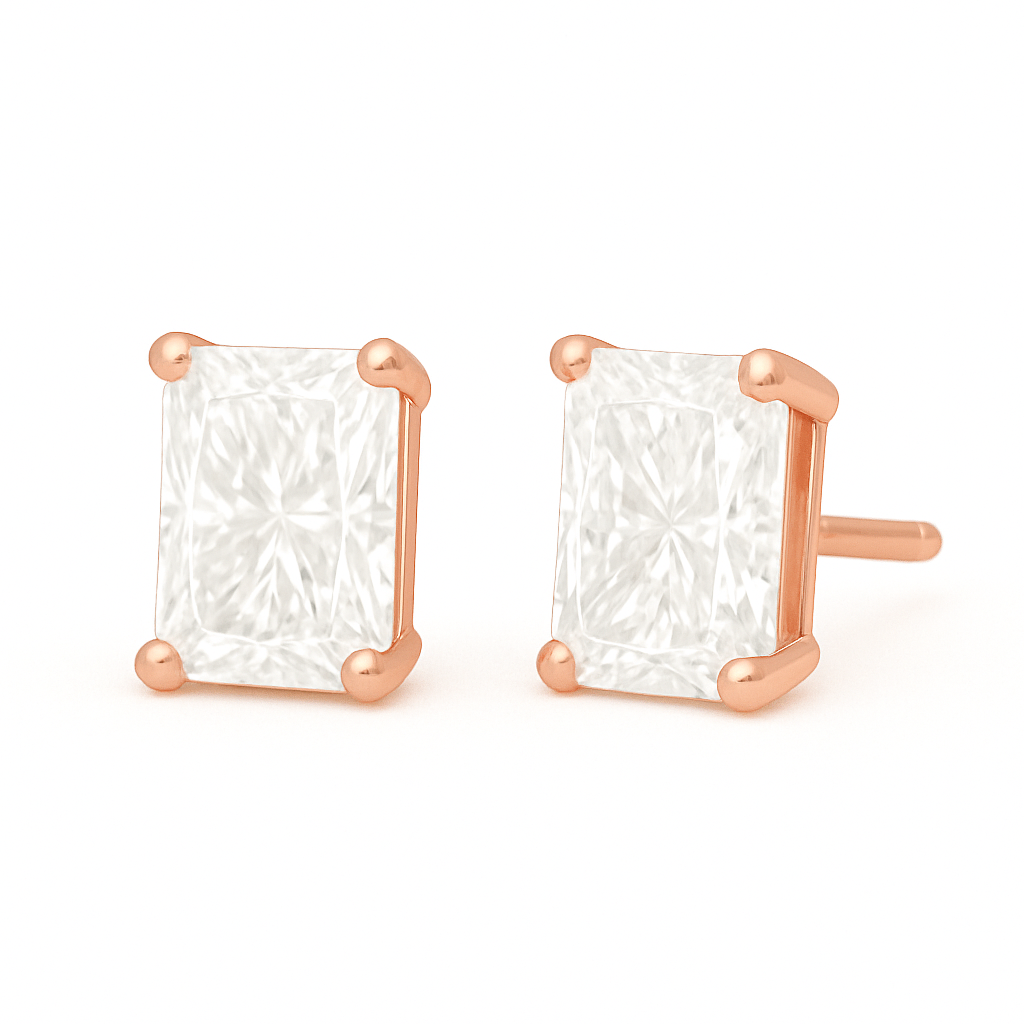 Radiant cut earring