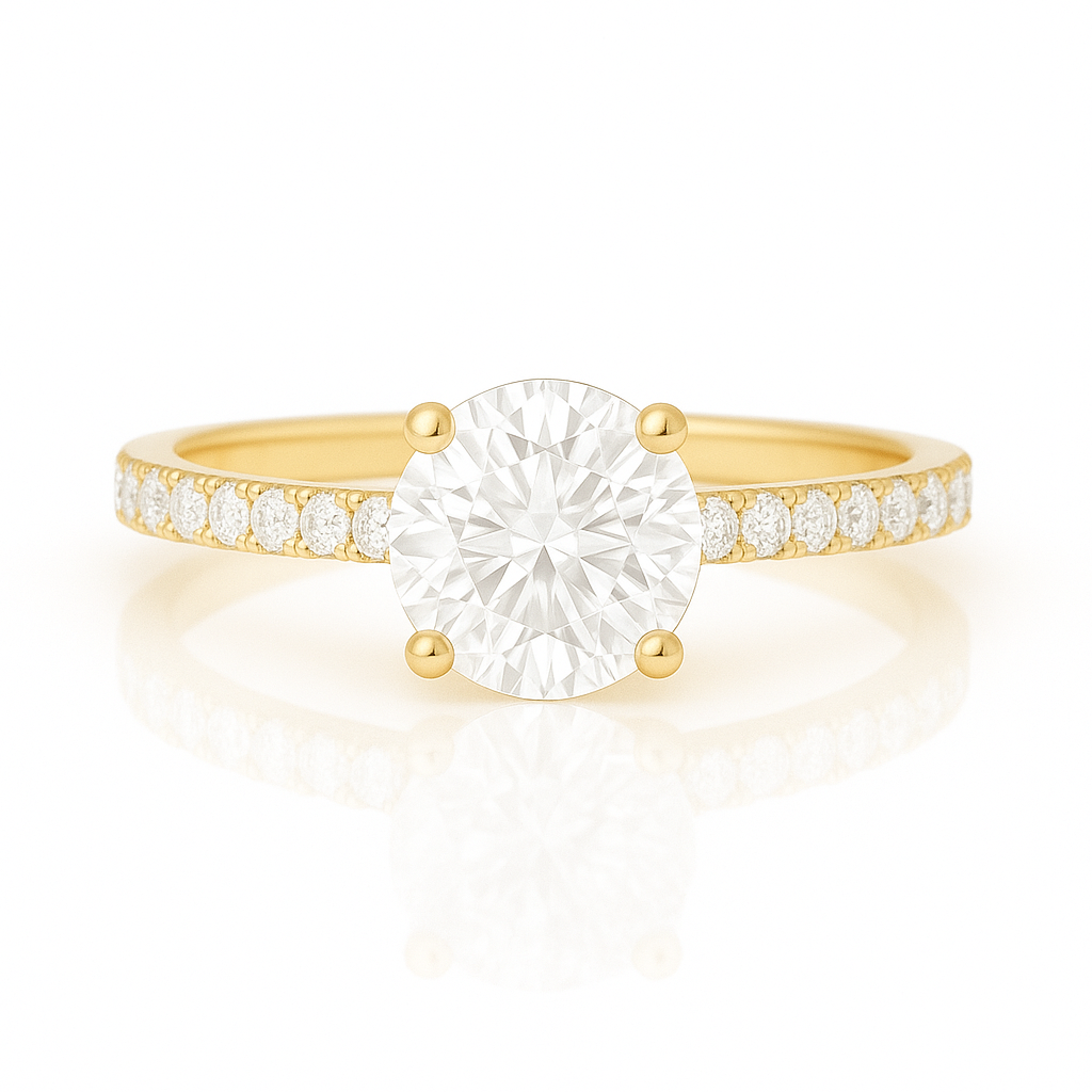 Round cut diamond edge