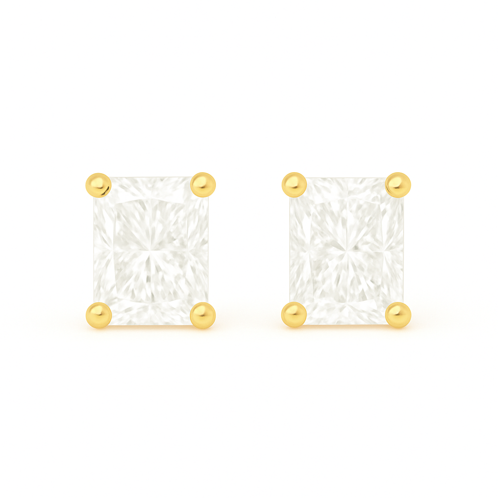 Radiant cut earring