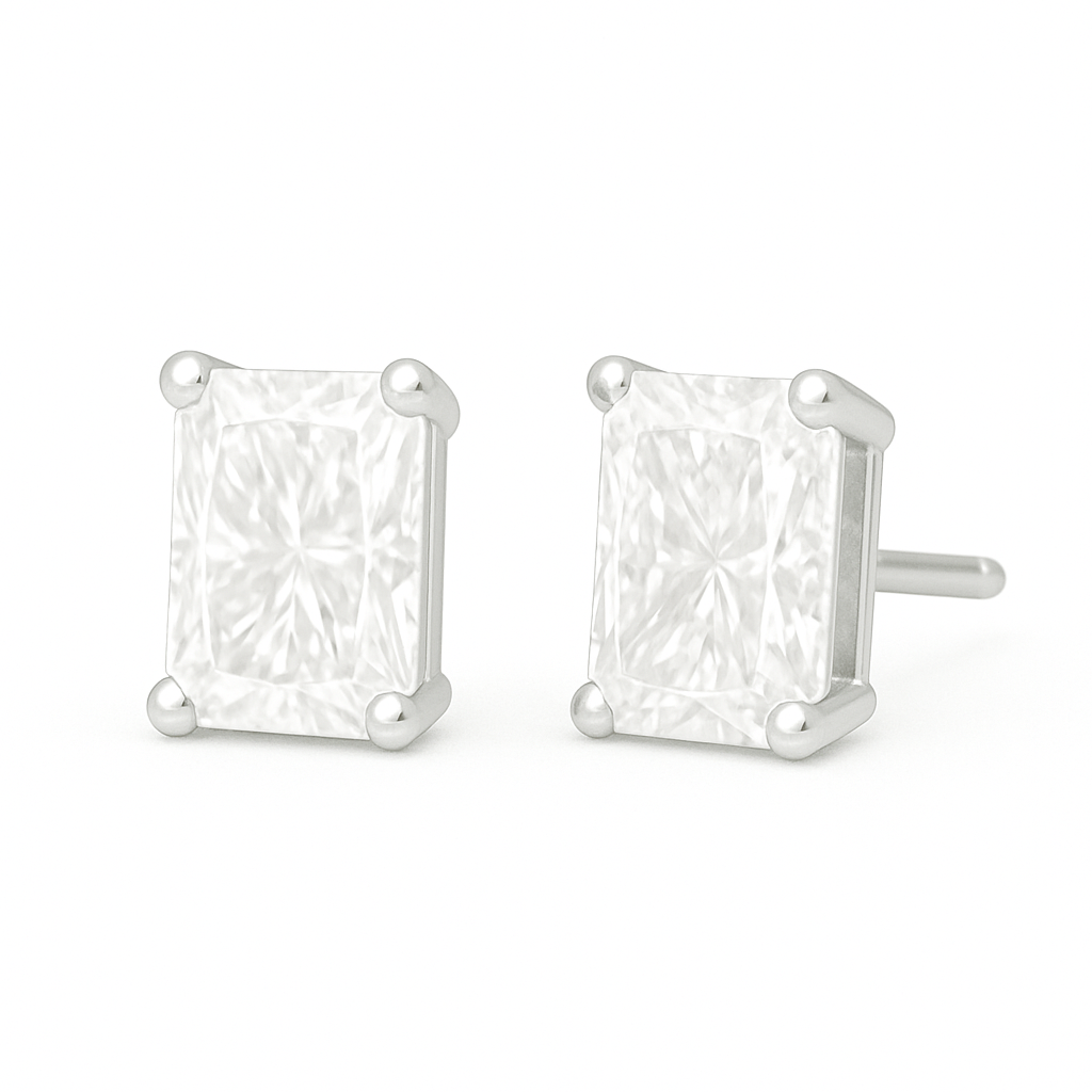 Radiant cut earring