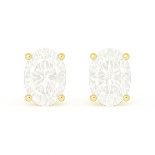 Oval cut earring
