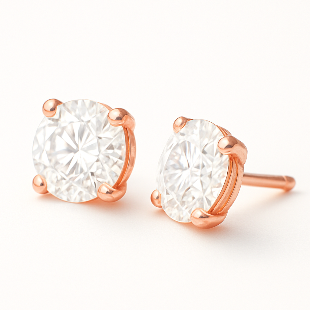 Round cut earring