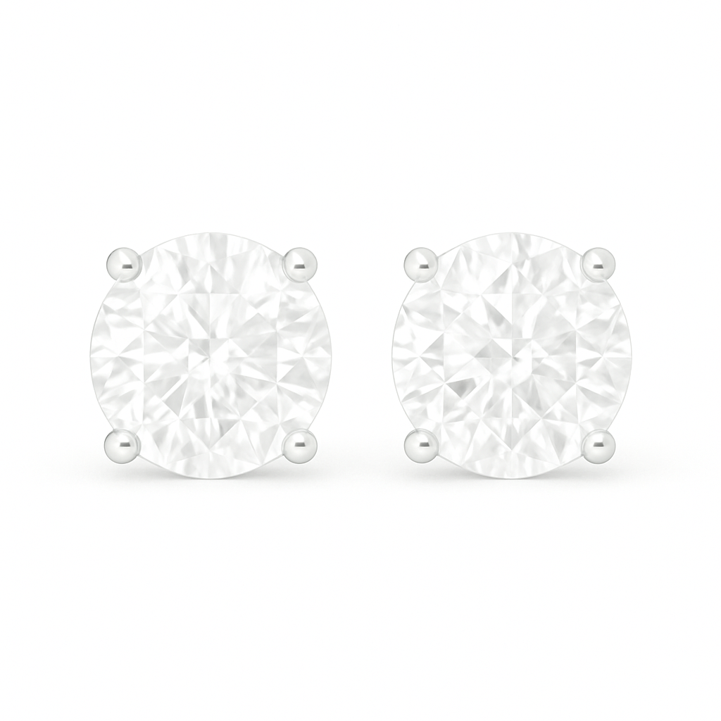 Round cut earring