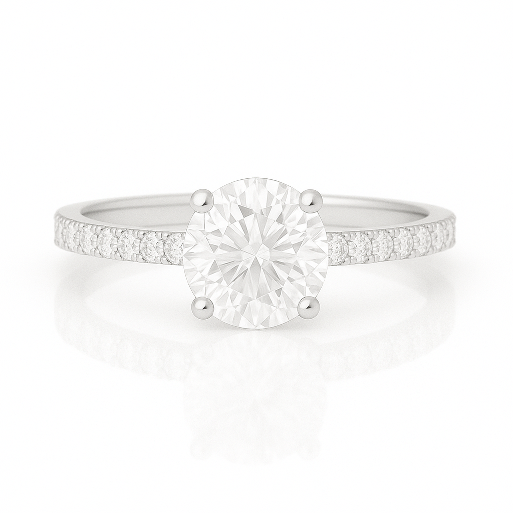 Round cut diamond edge
