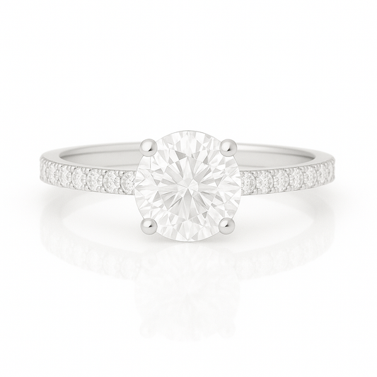 Round cut diamond edge