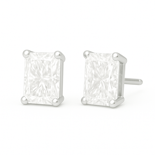 Radiant cut earring